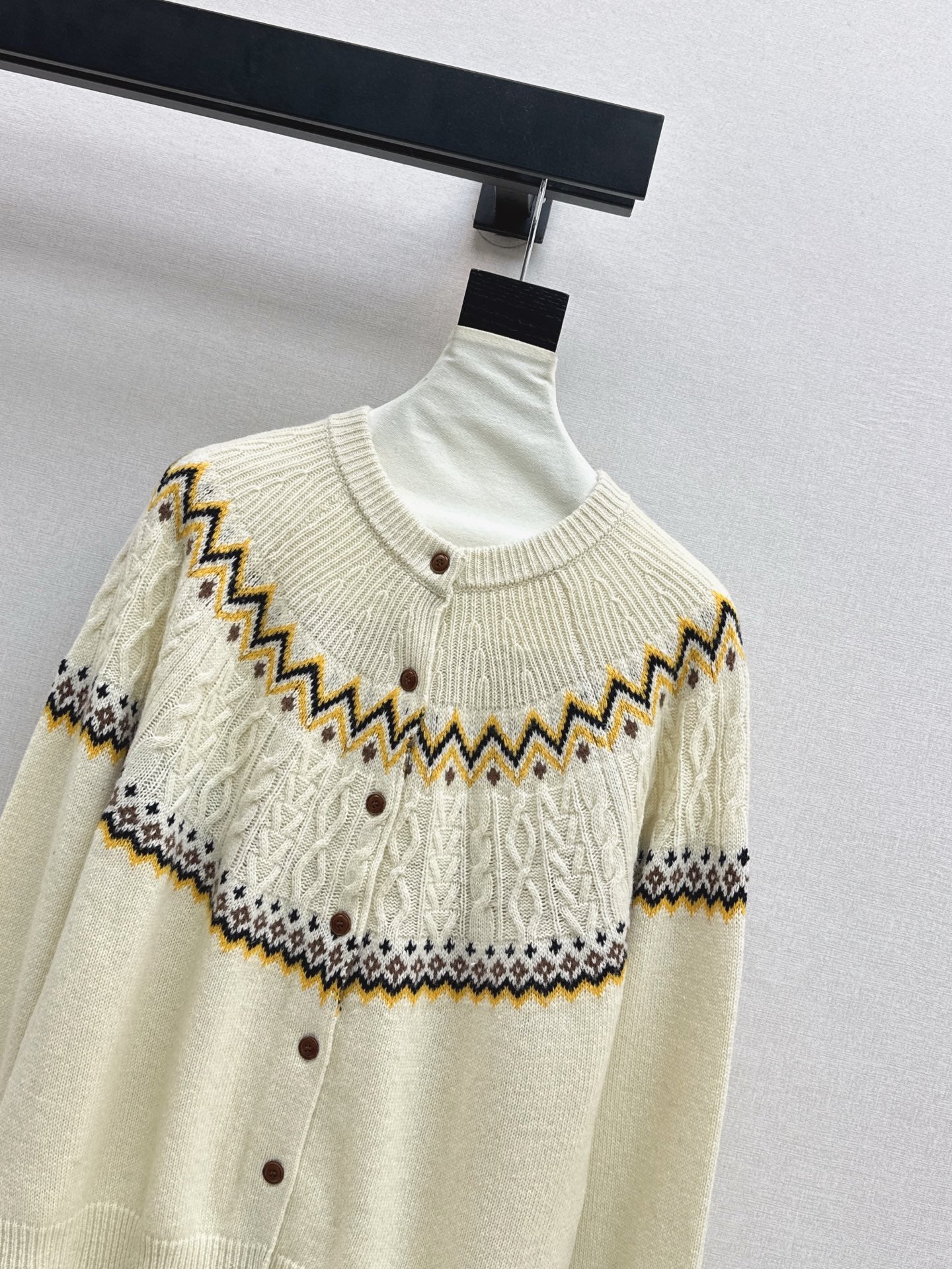 Loro 25fw fair isle cardigan