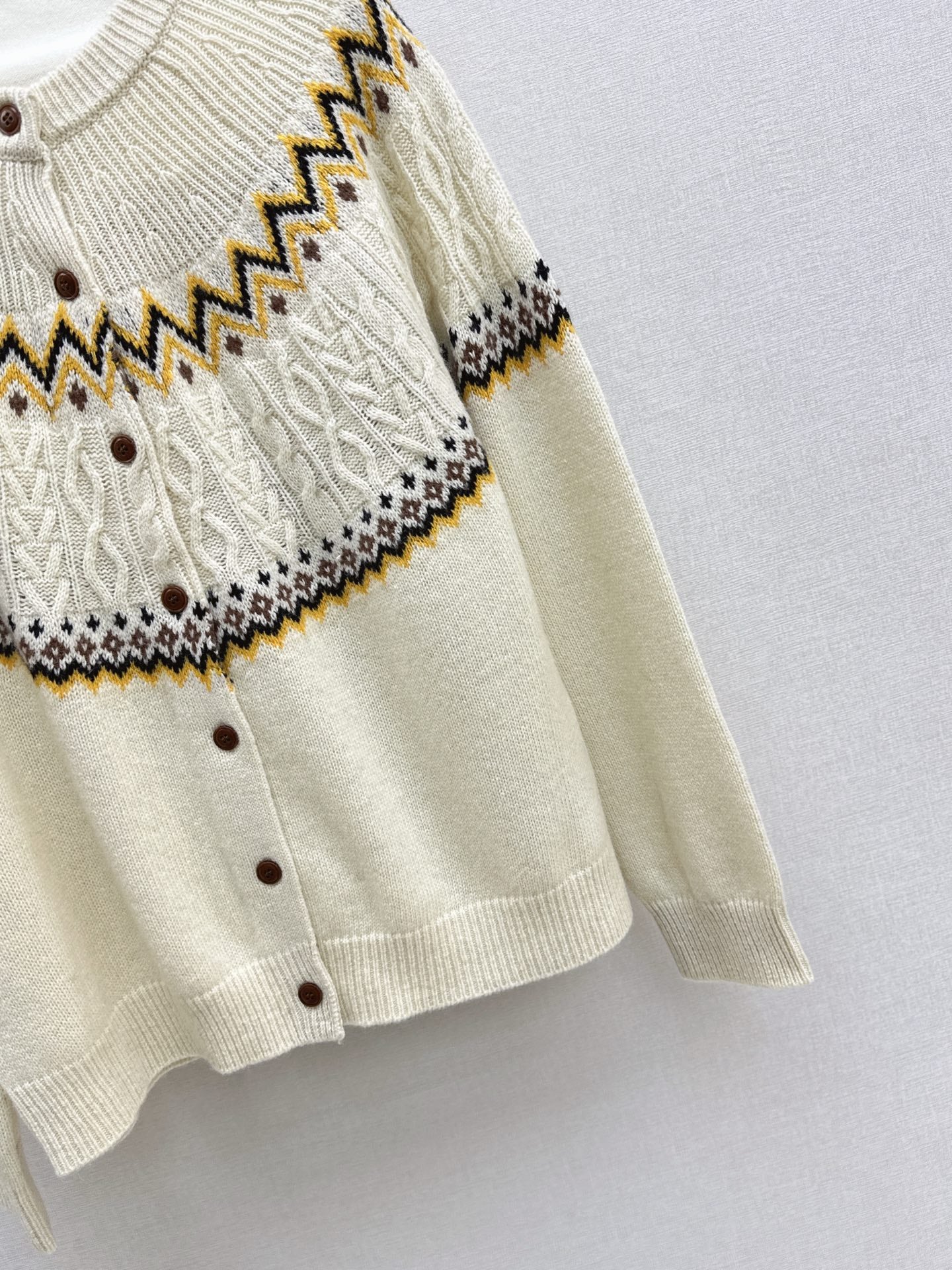 Loro 25fw fair isle cardigan