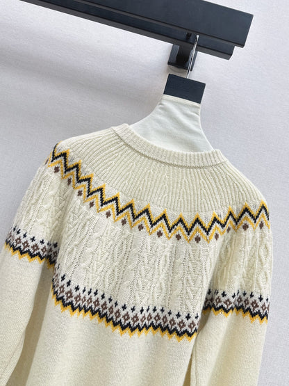 Loro 25fw fair isle cardigan