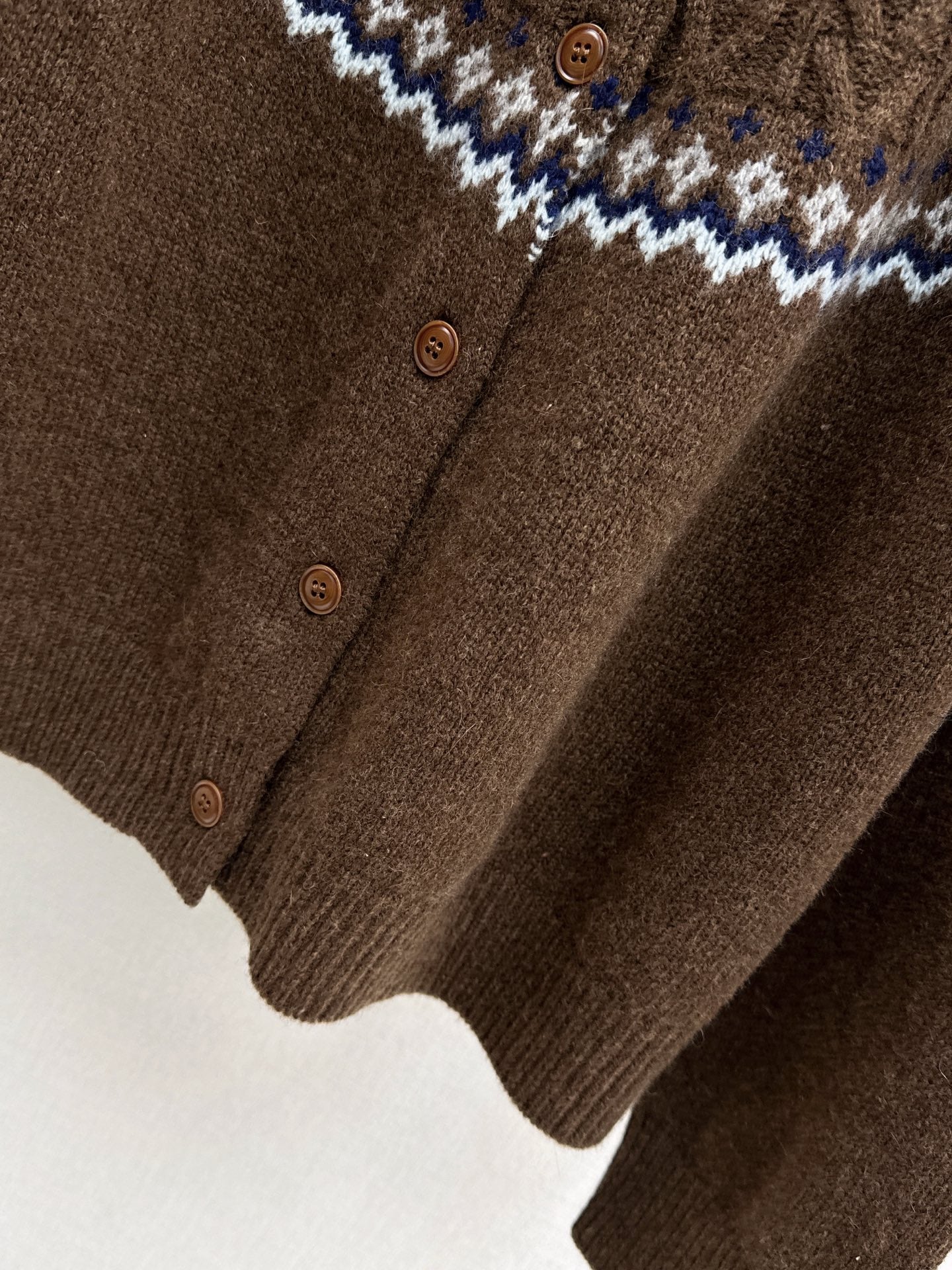 Loro 25fw fair isle cardigan