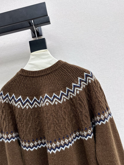 Loro 25fw fair isle cardigan