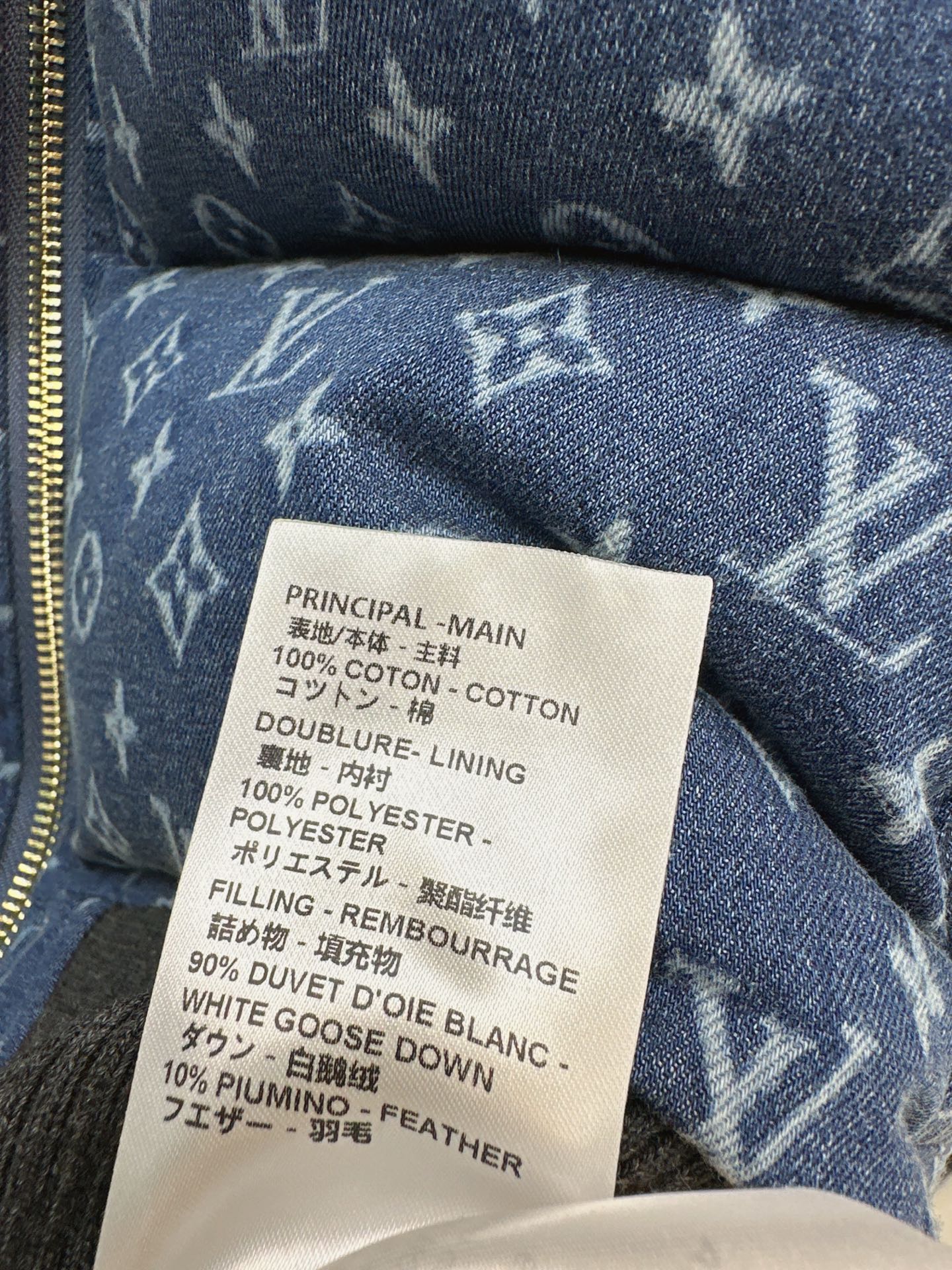 Louis 25fw denim down jacket