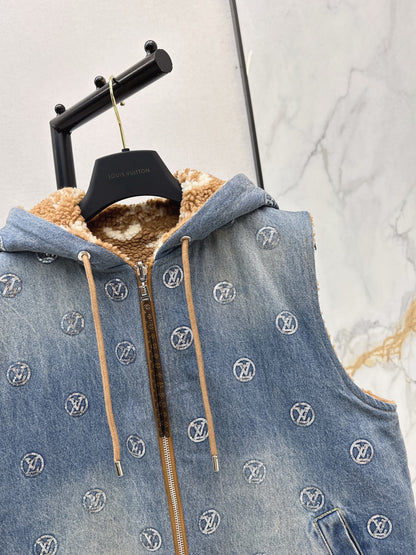 Louis 25fw reversible denim vest