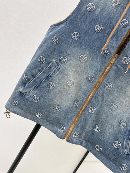 Louis 25fw reversible denim vest