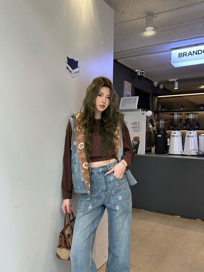 Louis 25fw reversible denim vest