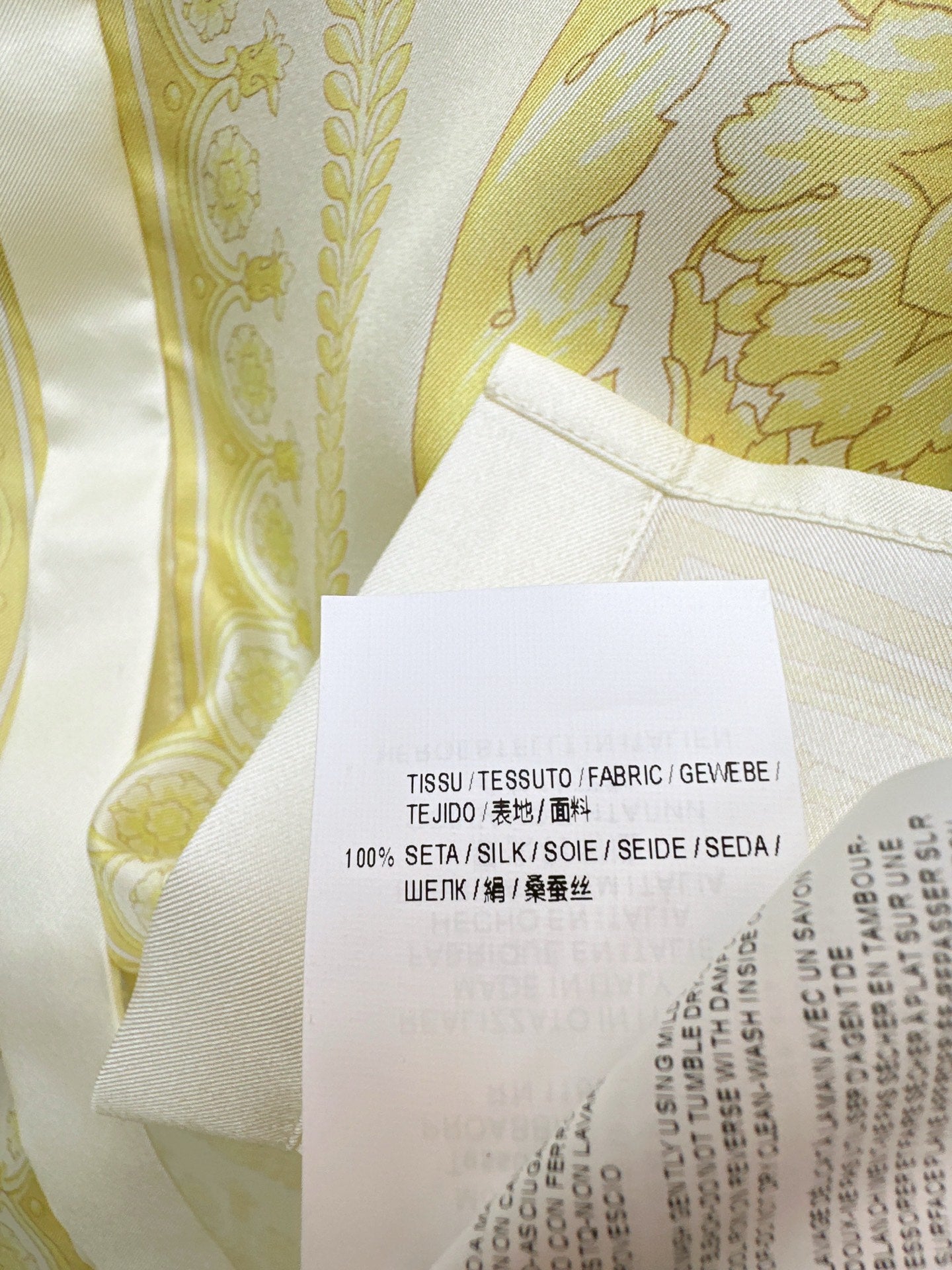 Vers 25fw print silk shirt