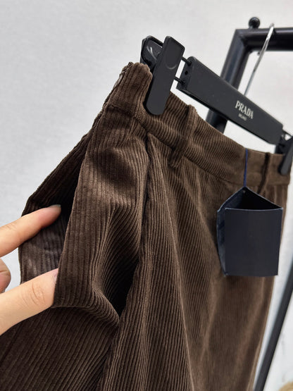 Prad 25fw corduroy divided skirt