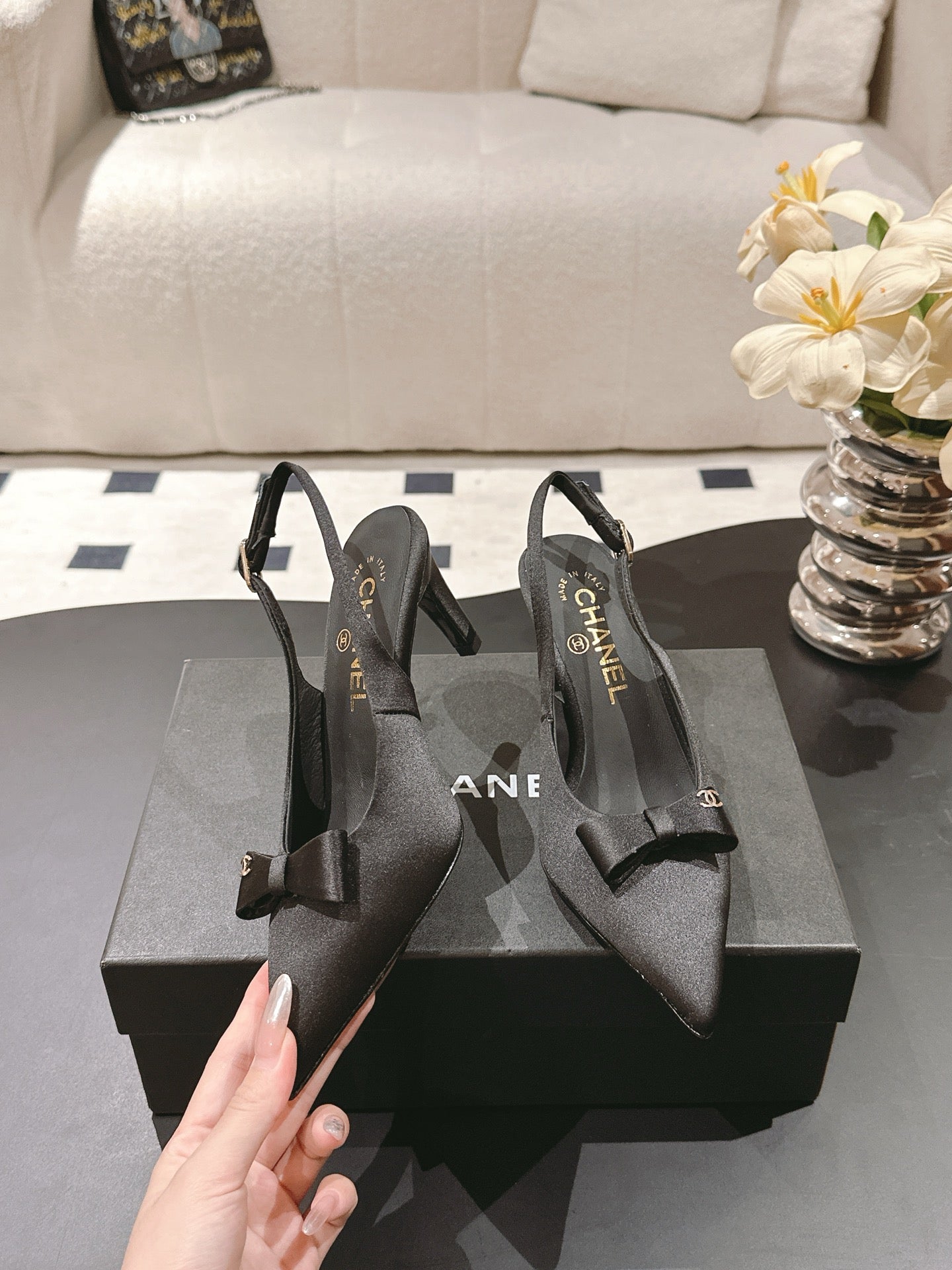 Chan 25fw slingback heels