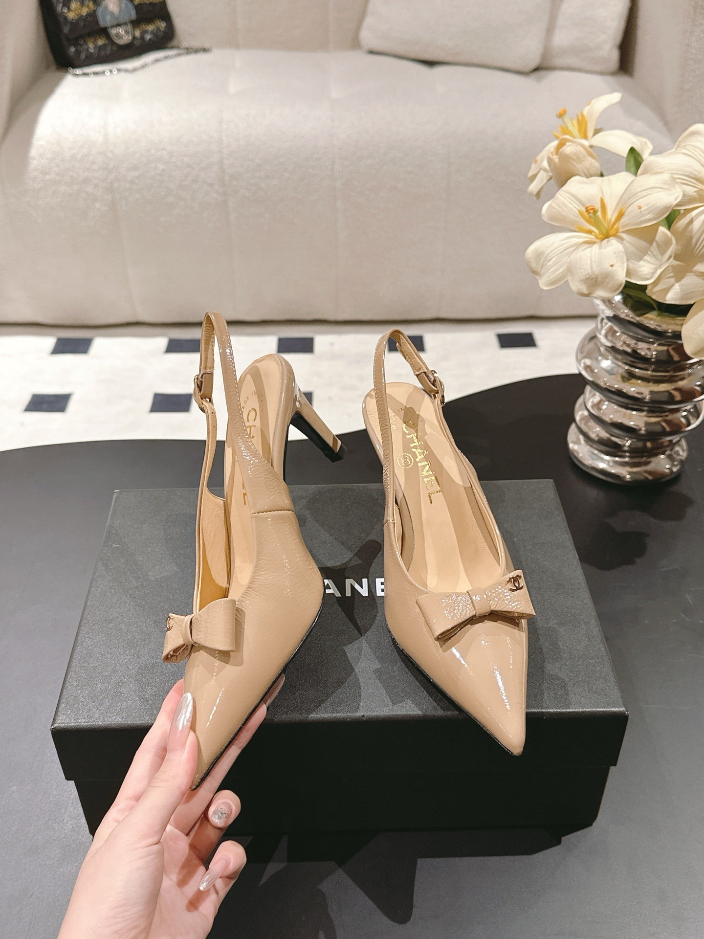 Chan 25fw slingback heels