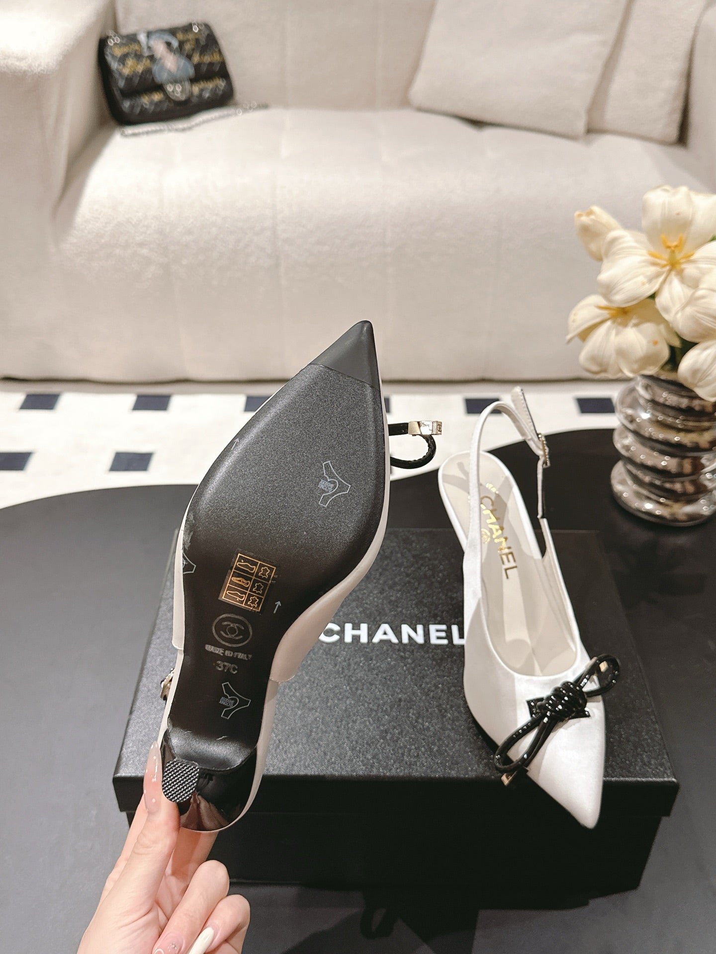 Chan 25fw slingback heels