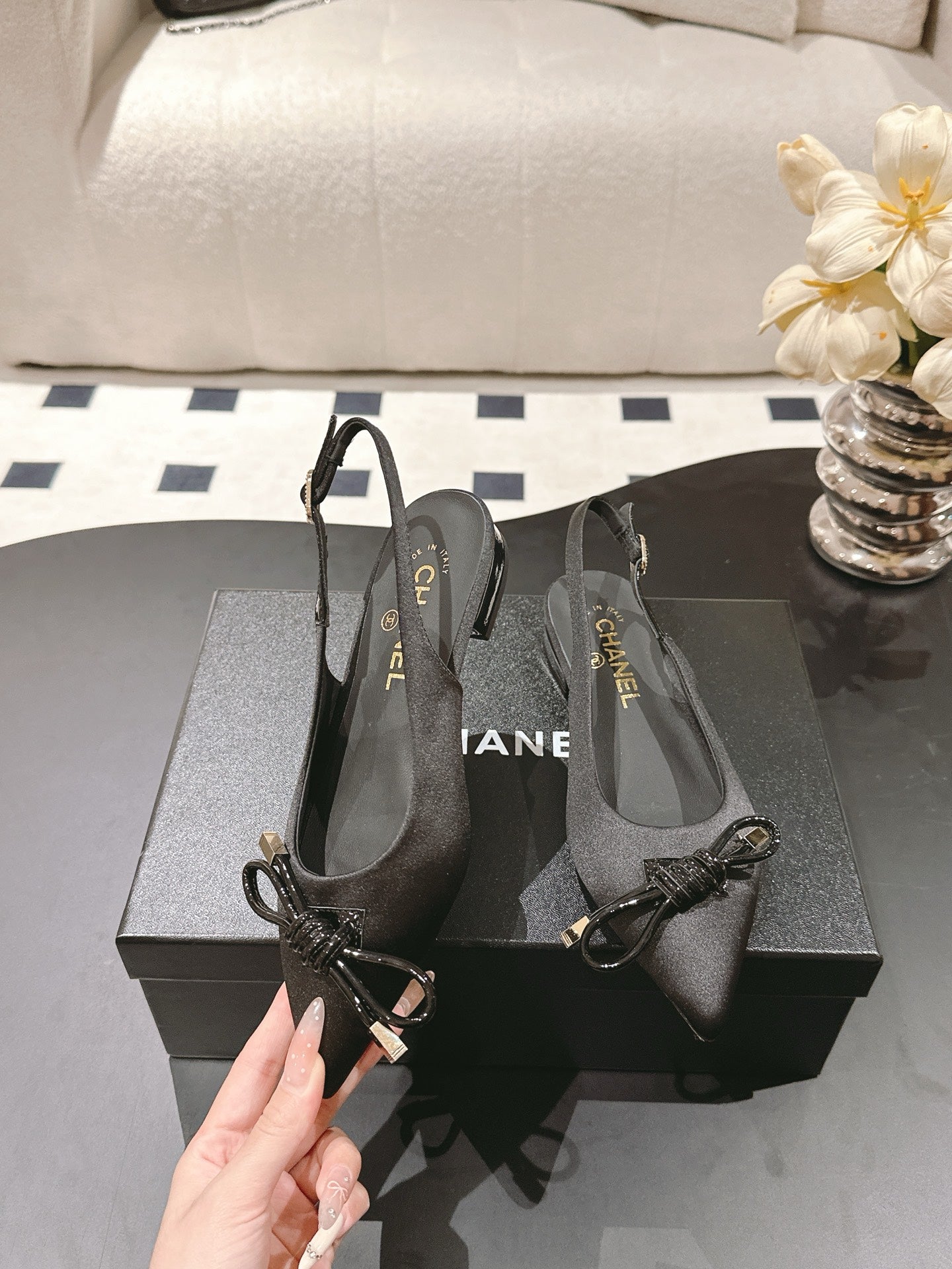 Chan 25fw slingback flats