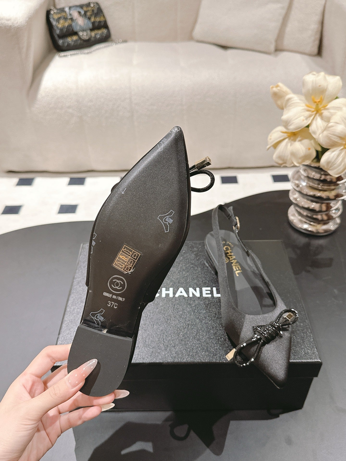 Chan 25fw slingback flats