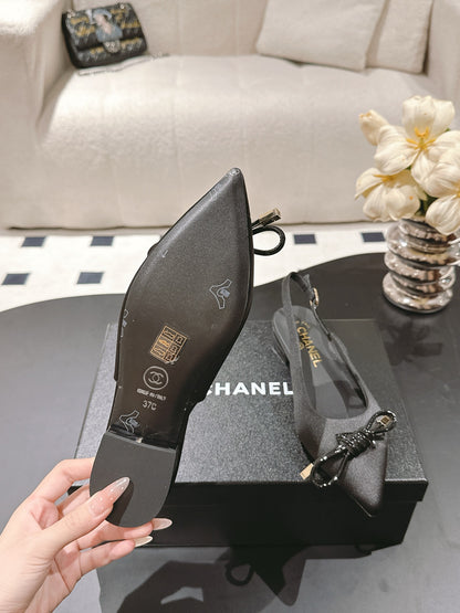 Chan 25fw slingback flats