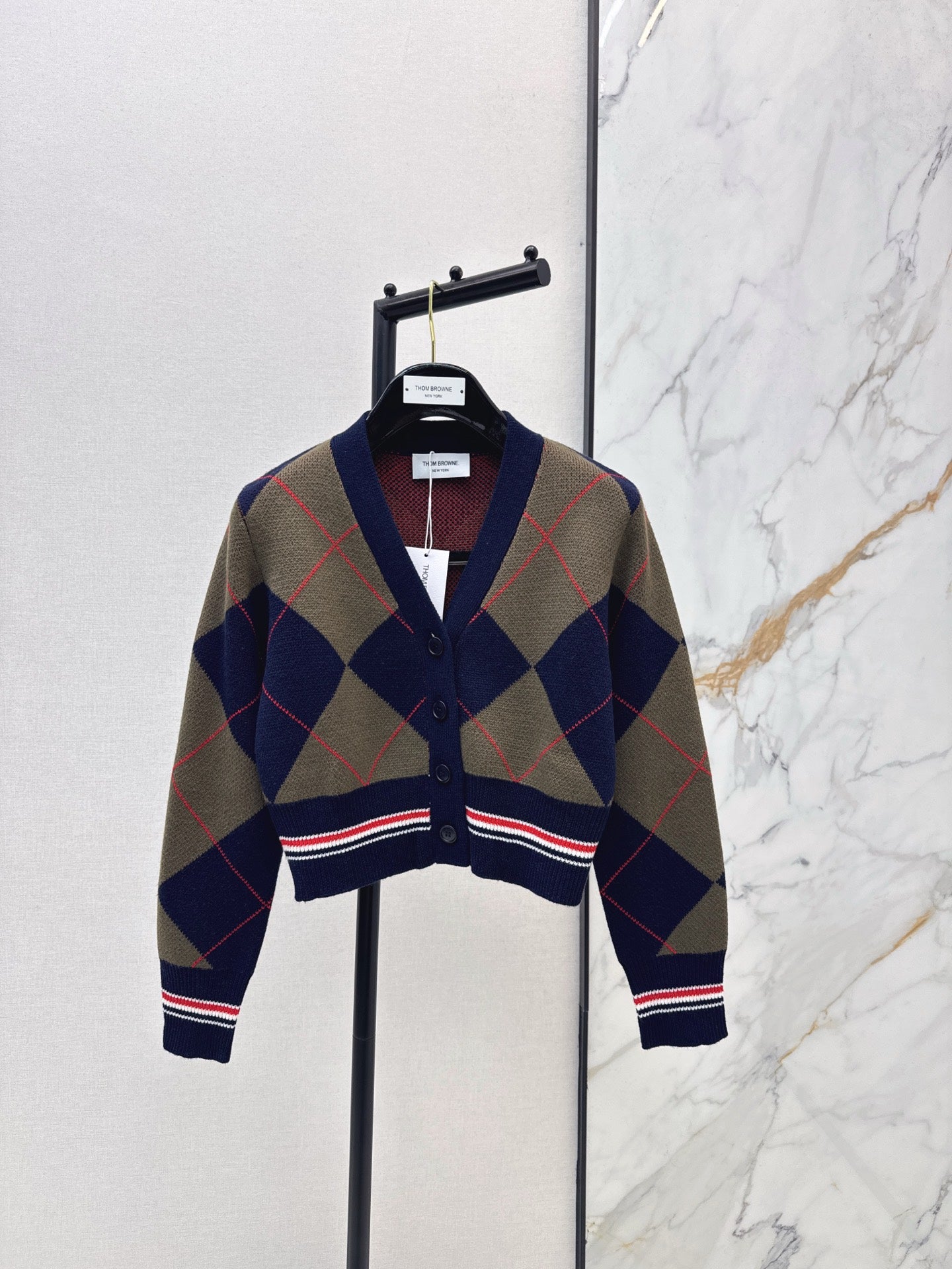 Thom 25fw plaid cardigan
