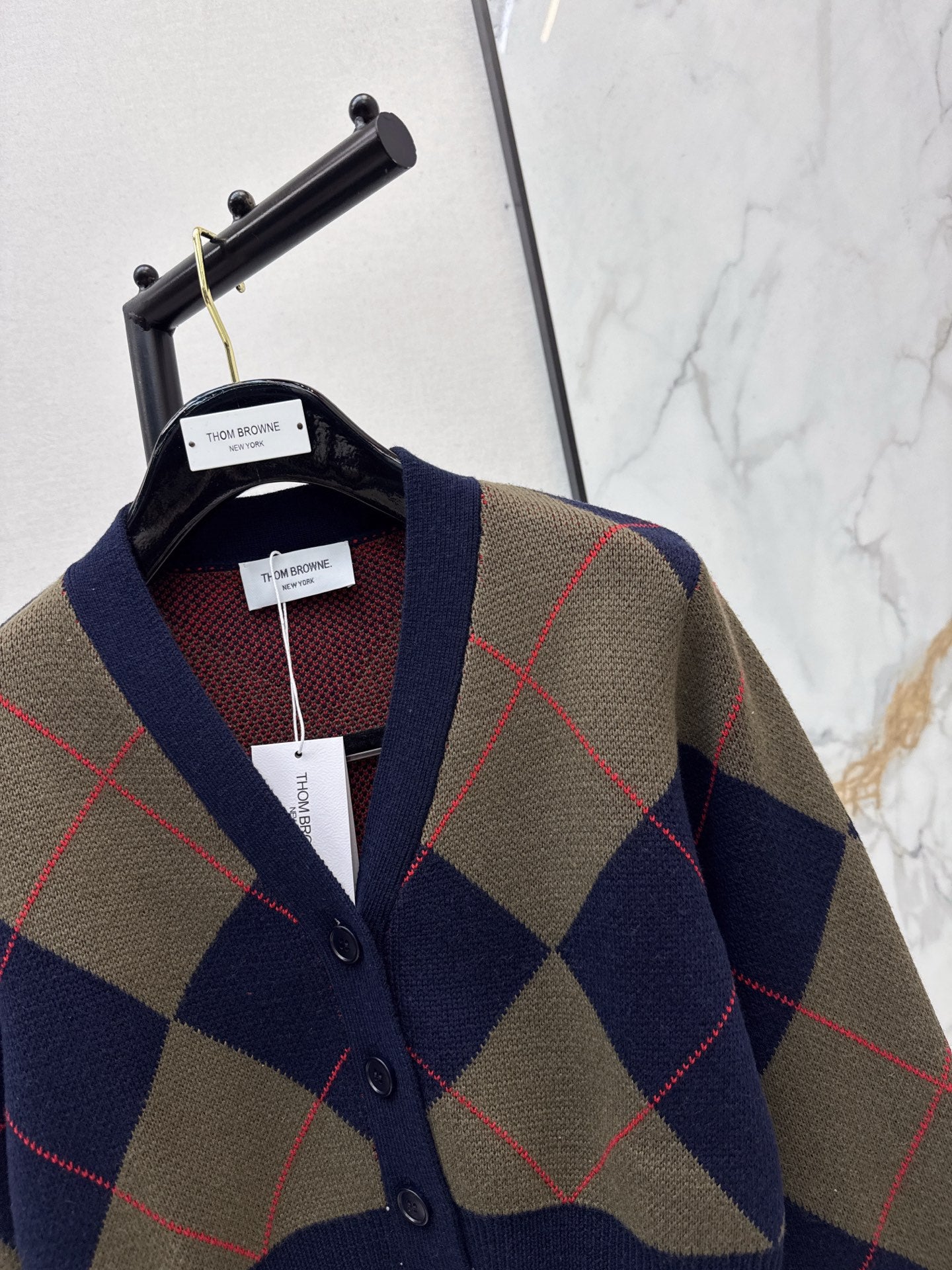 Thom 25fw plaid cardigan
