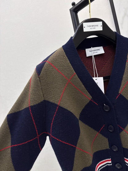 Thom 25fw plaid cardigan