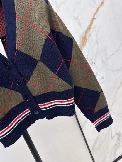Thom 25fw plaid cardigan