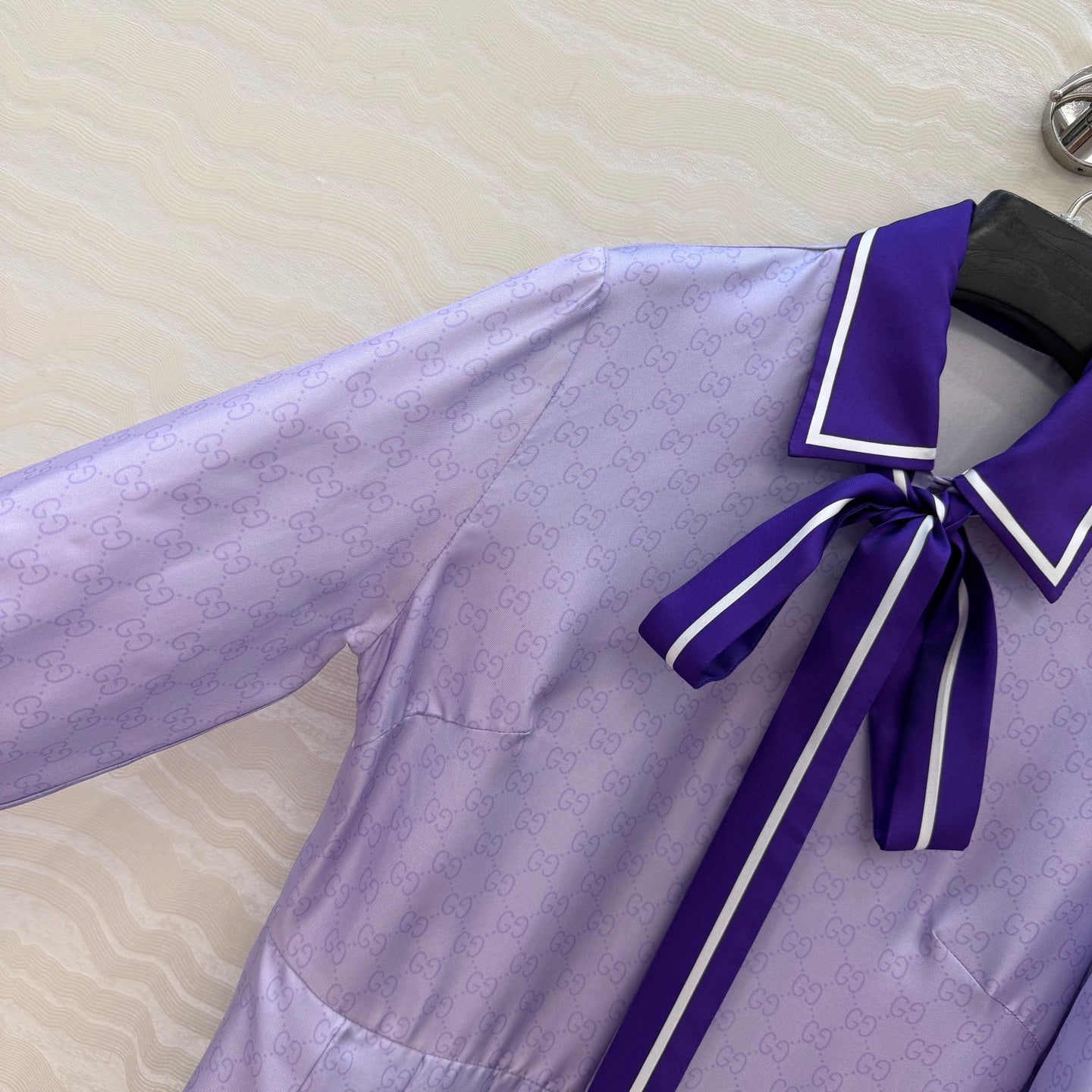 Gucc 25fw silk dress