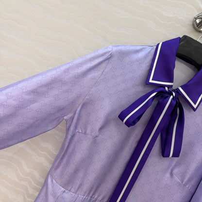 Gucc 25fw silk dress