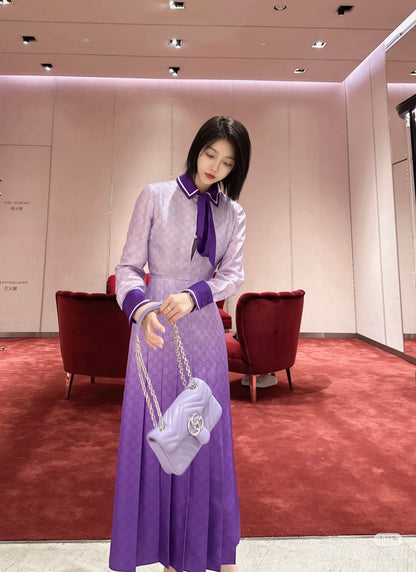 Gucc 25fw silk dress