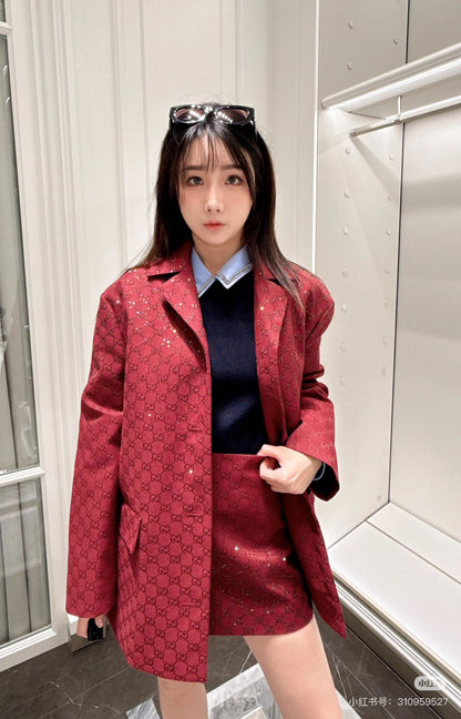 Gucc 25fw bling skirt