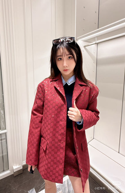 Gucc 25fw jacquard blazer