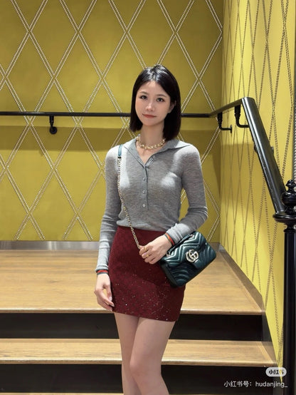 Gucc 25fw bling skirt