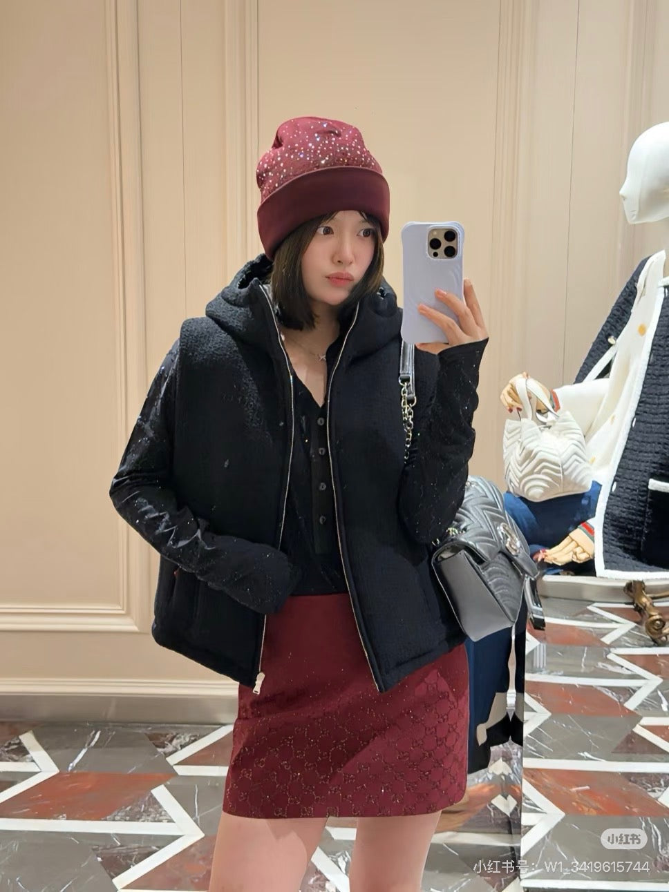 Gucc 25fw bling skirt