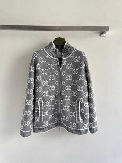 Guc 25fw jacquard cardigan