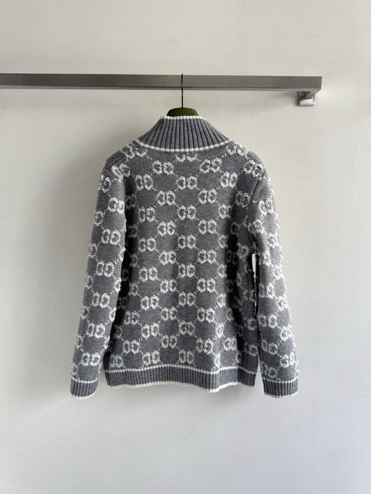 Guc 25fw jacquard cardigan