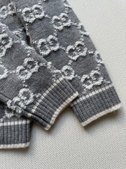 Guc 25fw jacquard cardigan