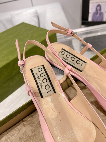 Gucc 25fw slingback flats with crystal diamond blingbling