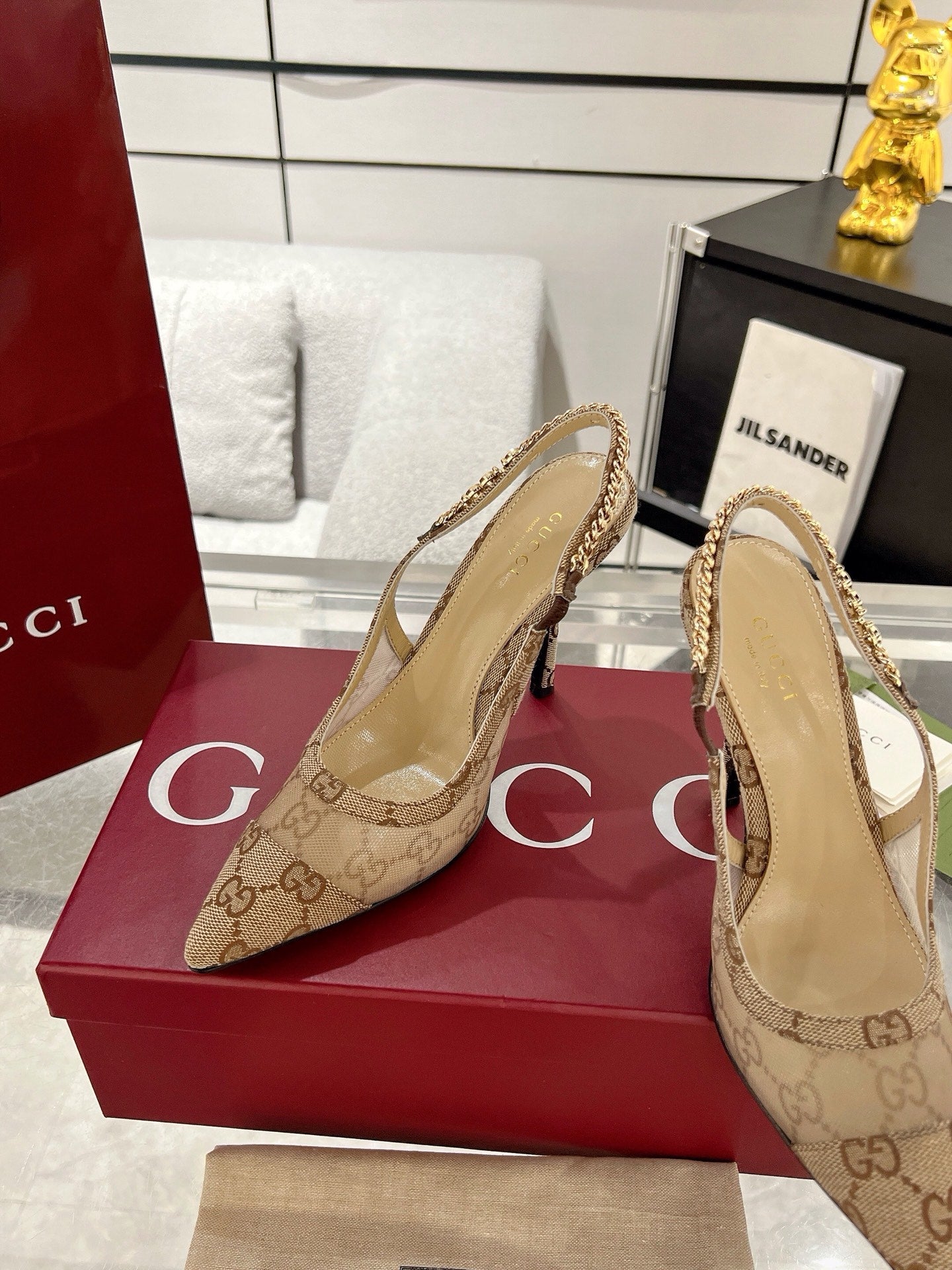 Gucc 25fw slingback heels