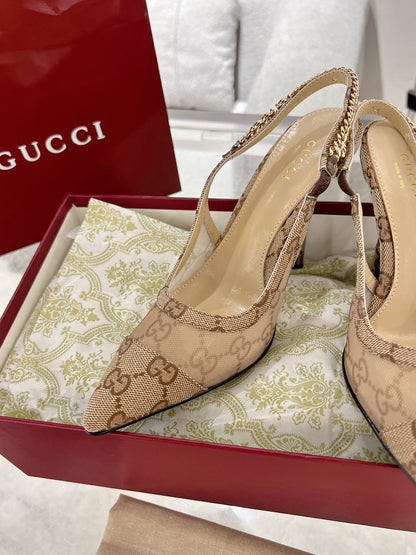 Gucc 25fw slingback heels