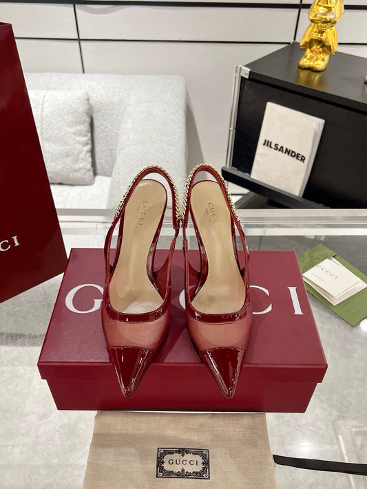 Gucc 25fw slingback heels