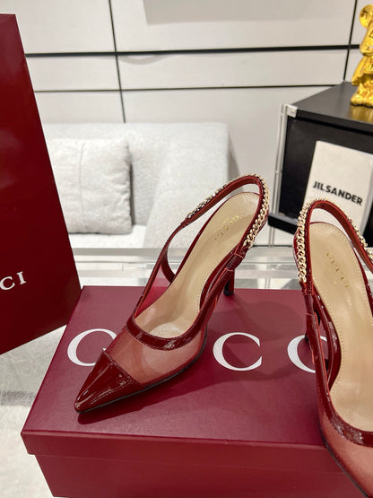 Gucc 25fw slingback heels