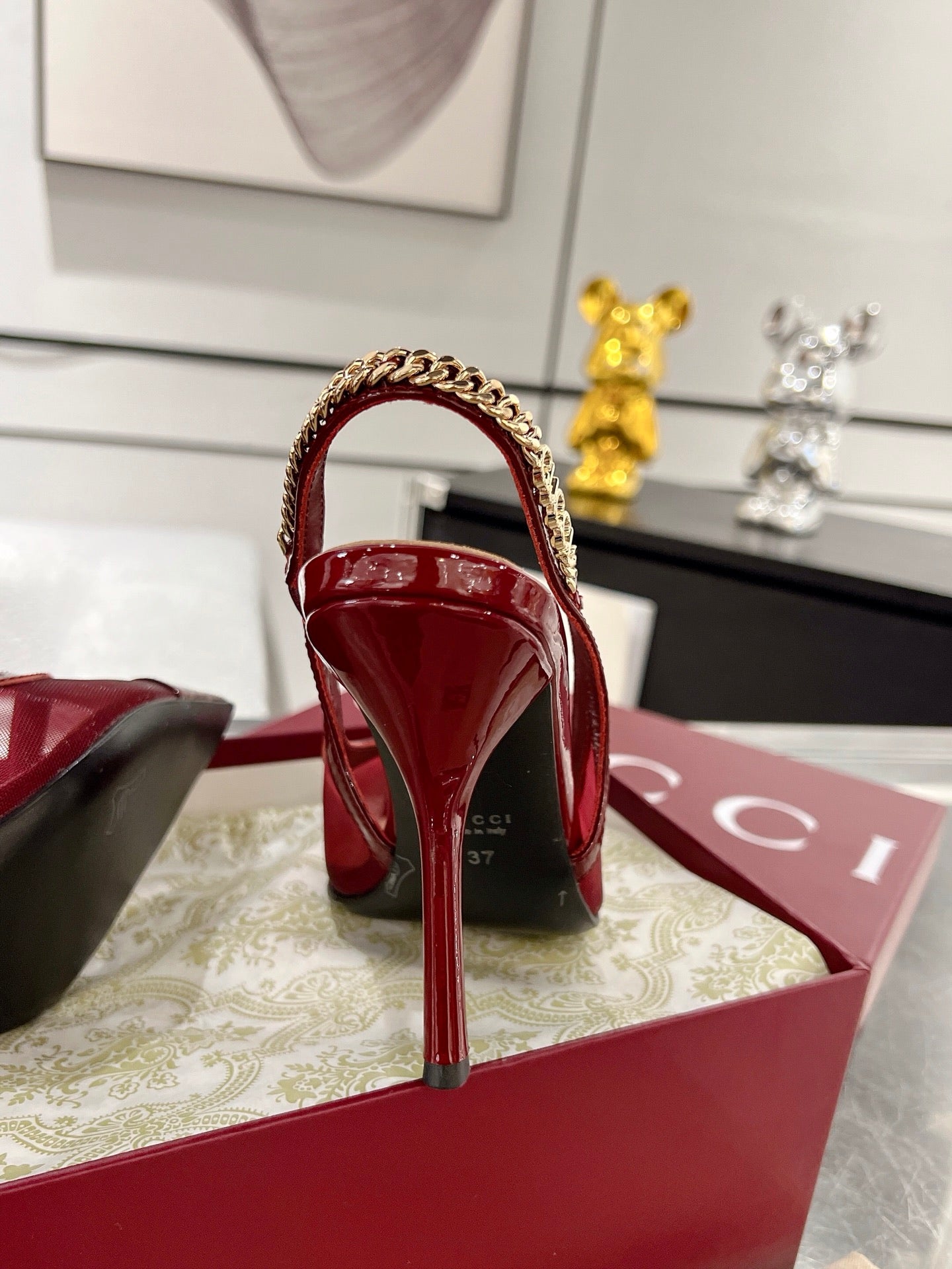 Gucc 25fw slingback heels