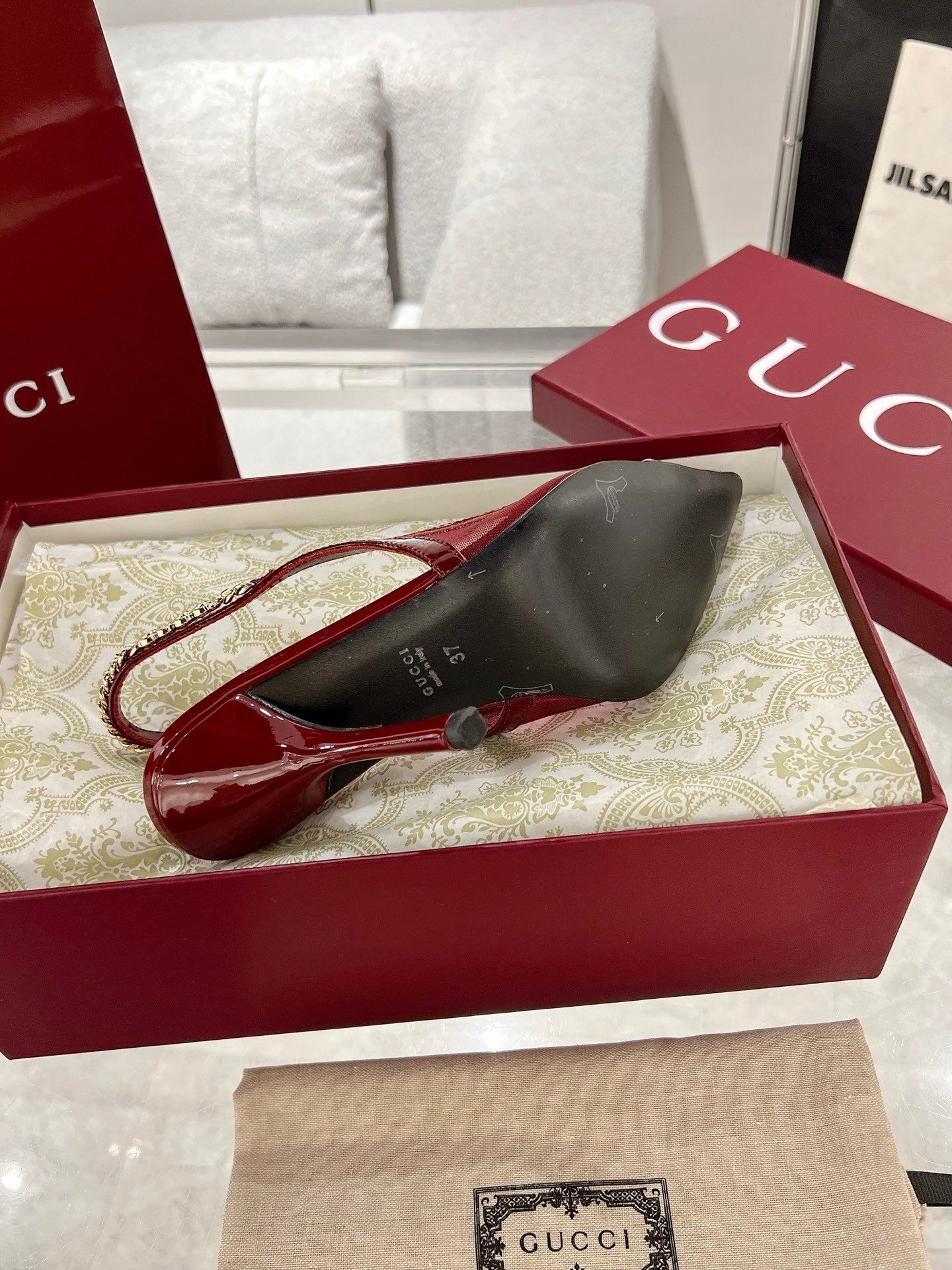 Gucc 25fw slingback heels