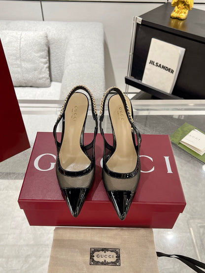 Gucc 25fw slingback heels