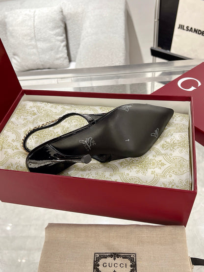 Gucc 25fw slingback heels