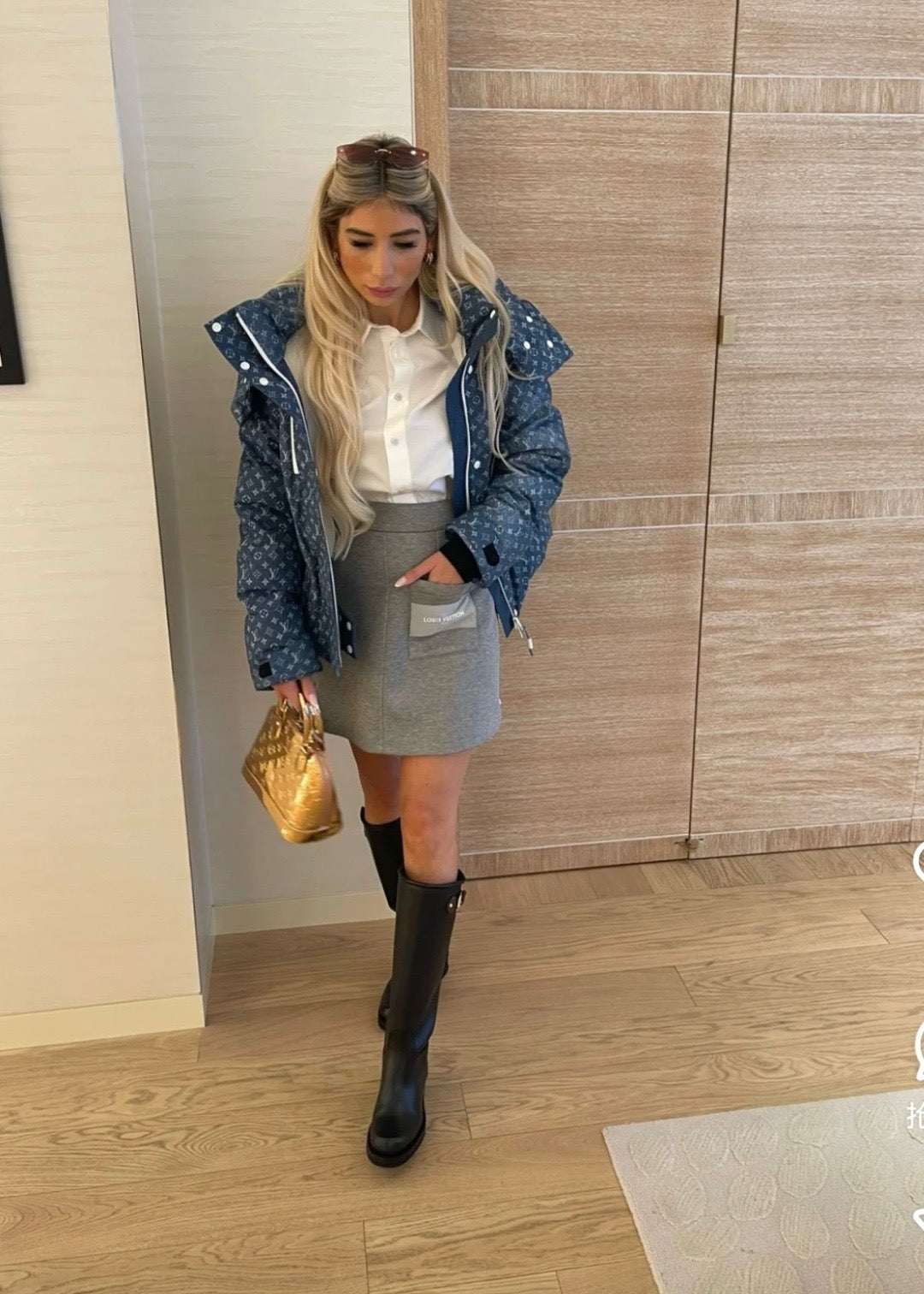 Louis 25fw denim down jacket