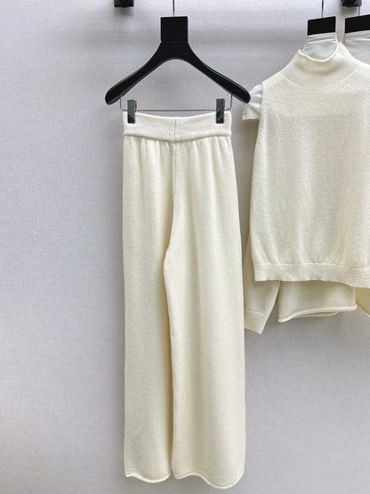 Brun 25fw knit suit sleeveless vest+sweater+pants set