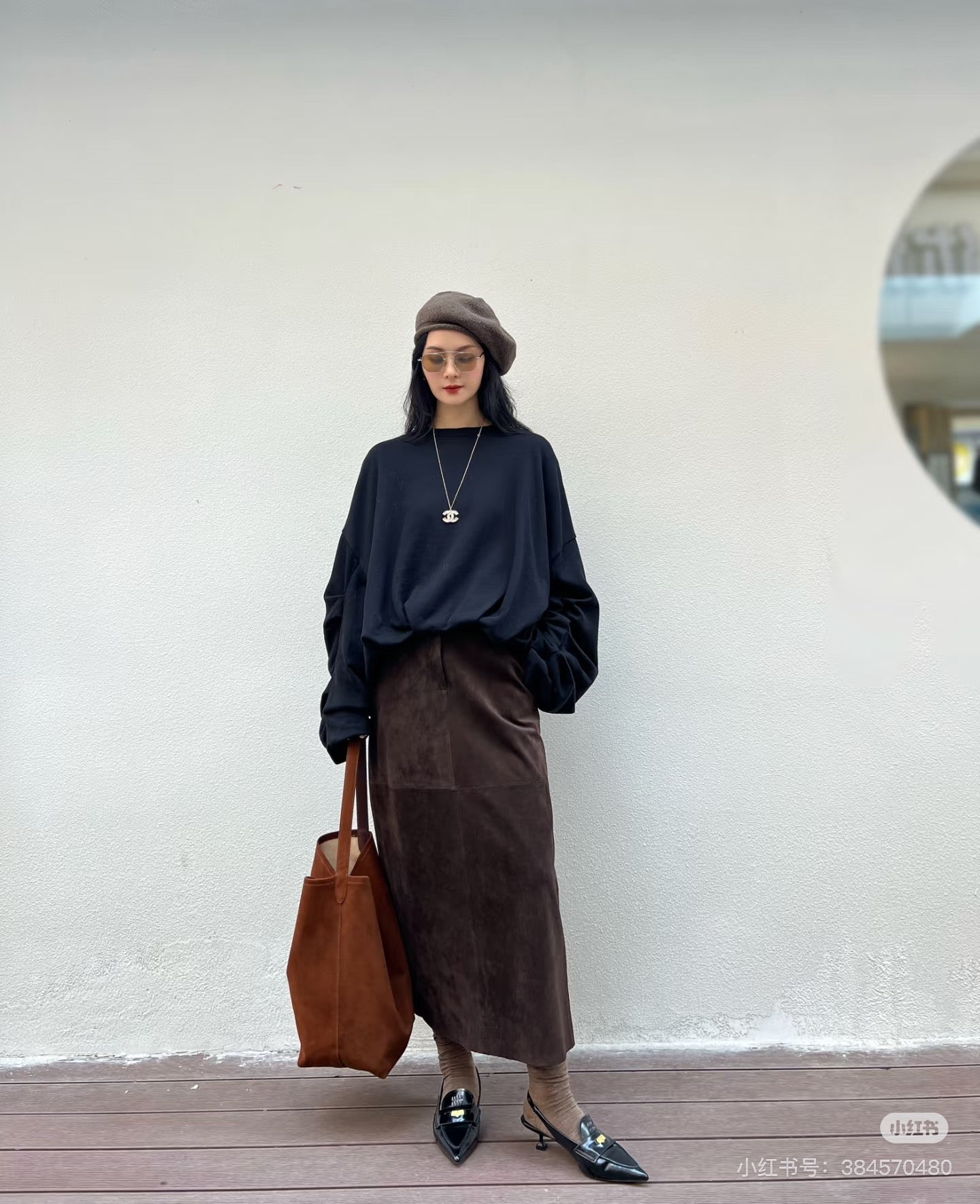 Row 25fw leather skirt