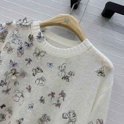 CD 25fw embroidery knitwear