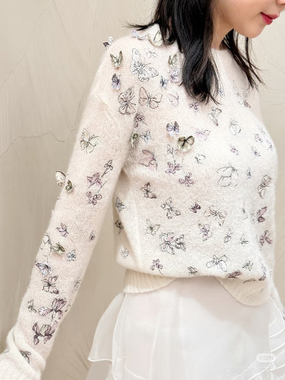 CD 25fw embroidery knitwear