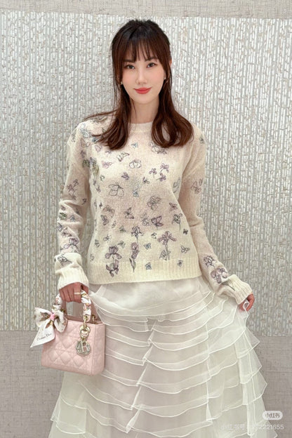 CD 25fw embroidery knitwear