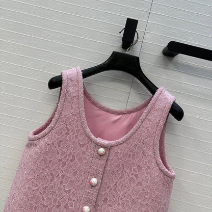 Chan 25fw lace vest