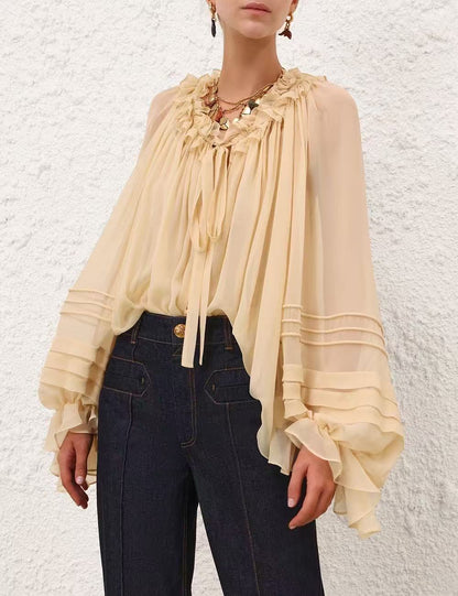 Zimm 25fw puff sleeve shirt