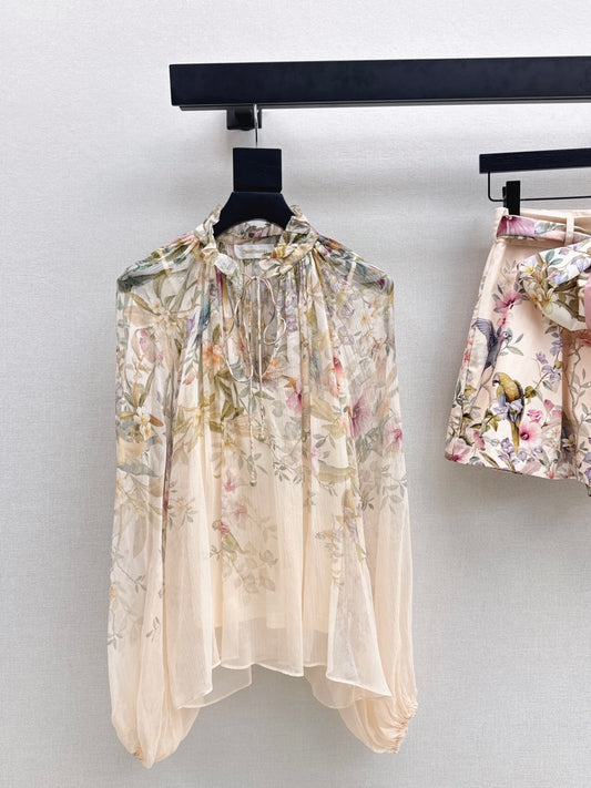 Zimm 25fw floral print shirt