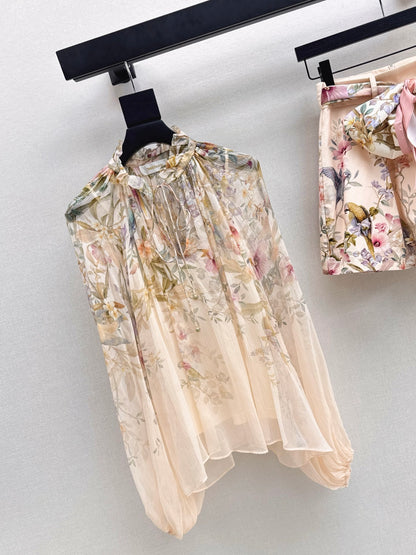 Zimm 25fw floral print shirt